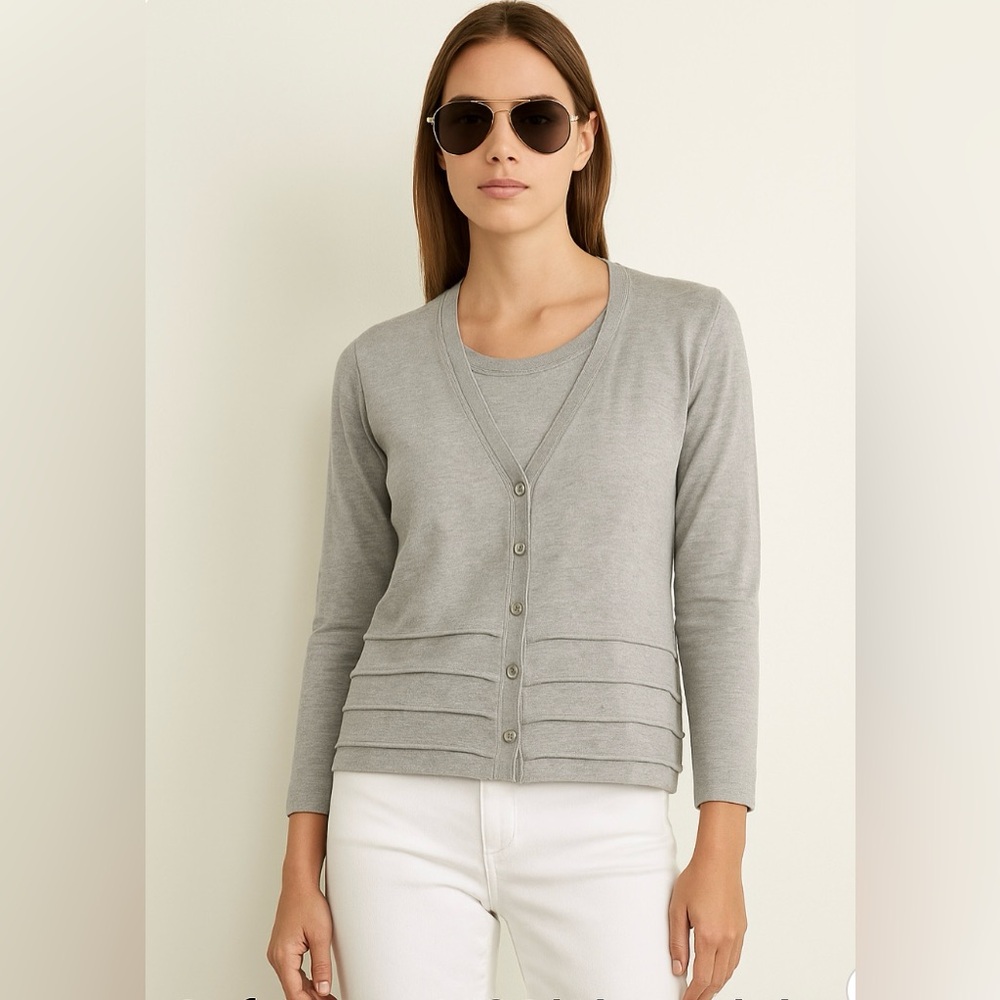 Gray Women's Cardigan Sweater